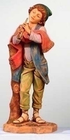 Fontanini Nativity  26" Daniel with Flute. Marble Based Resin Measures 26"/27" Scale
