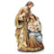 Jewel Tone Holy Family Statuette. This statuette of Joseph, Mary and baby Jesus is composed of beautiful jewel tone colors. The jewel tone and ornately patterned statuette of Jesus,  Mary,  and Joseph measures 9.5"H x 5.5"W x 4.5" and is made of a polyresin. 

 
