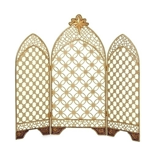 Image of the Gold Metal Triptych for Nativity Sets sold by St. Jude Shop.
