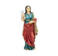 This 4" statue is finely detailed and expertly sculpted by St. St. Agatha, Patron Saint of Breast Cancer. 