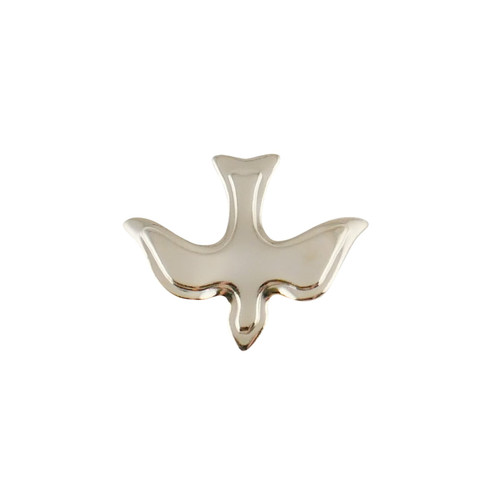 3/4" Solid Gold Plate Holy Spirit Dove Lapel Pin. 