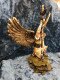 St Raphael the Archangel Statue by Liscano. This statue of St Raphael the Archangel is made in Colombia, South America. The statue of St Raphael the Archangel has been beautifully hand painted by the Widows of Colombian Violence.It's measurements are  10"H  x 3" round diameter base.