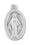 5/8" Oxidized Miraculous Medal Pendant comes on an 18" chain. Miraculous Medal Pendant comes boxed. 