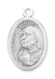 Mother Theresa of Calcutta Silver Oxidized Medal