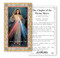 The Chaplet of the Divine Mercy.  2"x4" Gold Embossed Italian Holy Card with Prayer 