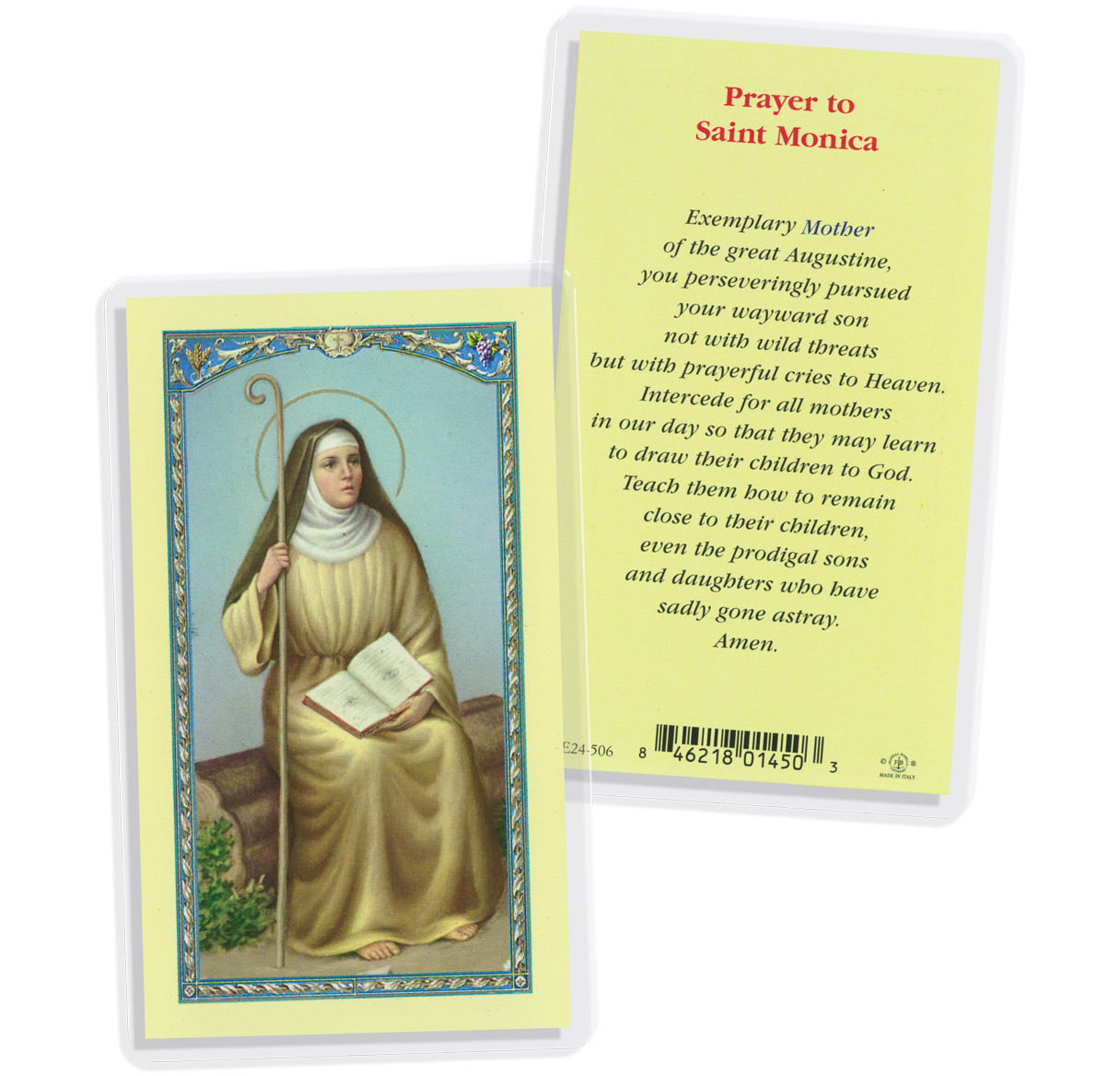 Prayer to St. Monica Laminated Holy Card - St. Jude Shop, Inc.