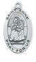 1" x 9/16" Sterlng Silver Saint Anne Medal with engravable 20" rhodium plated curb chain. Saint Anne is the patron saint of  mothers and grandmothers.