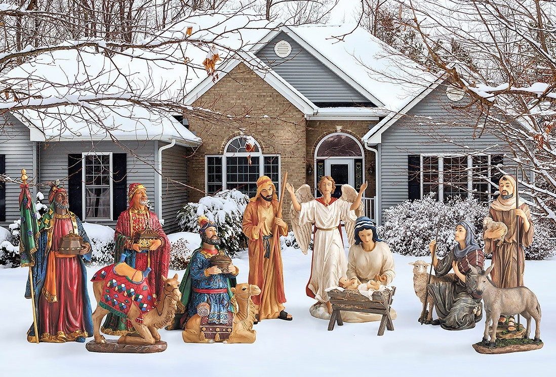 Three King's Real Life 12 Piece Metal Outdoor Full Nativity St. Jude Shop, Inc.