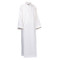 Altar Server Front Wrap Light Weight Alb, Style 226 . Alb 226 is a light weight 65% polyester/35% cotton with velcro closure and adjustable velcro waist strips. Collar is shaped for comfort and style. Measure back length from center neck to bottom hem. 