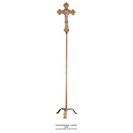 Processional Crucifix - 4005
Carved Linden Wood. Baroque Style
12" Corpus
24" Cross
96" Overall
Available with or without base
