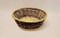 This basket is a two tone round basket. The two tone basket measures 13" dia x 4 1/2" deep. Lightweight and easy to handle!