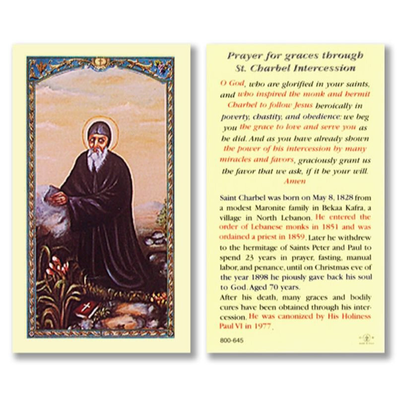 Saint Charbel  Prière pour obtenir des grâces 