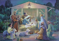 This Precious Prince Nativity Scene Advent calendar will help prepare your children for Christmas.This Advent calendar is accented with glitter, making the detailed illustration even more beautiful. Each of the 24 windows opens to reveal a special picture that illustrates the Bible verses printed inside the windows. These Bible verses help kids follow along with the story of the Nativity. This is a great way for kids to learn about Christmas and count down the days.  Advent Calendar Size is 8 1/4" x 11 3/4"  and is very easy to hang.