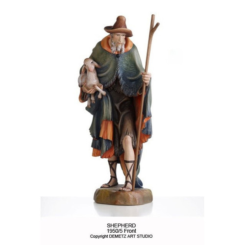 1950/5 Shepherd - Figurines are made of an indestructible white Carrara Marble, Fiberglass and Resine Polyester and are Hand Painted in Traditional Colors
Available in 18”, 24”, 30”, 36” and 48”
Animals in Proportion  
Please Contact us at 1-800-523-7604 for Pricing and More Information