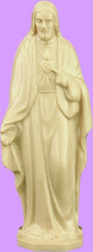 4" Sacred Heart of Jesus Statue is carefully crafted and molded in vinyl with an exclusive process for years of lasting use.  Approximate sizes