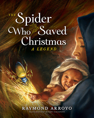 The Spider That Saved Christmas tells the tale of what happened to the Holy Family on their way to Egypt after receiving the message of the angel. When Joseph, Mary, and Jesus are in danger of being discovered and harmed by Herod's murderous soldiers, a cave-dwelling spider named Nephila risks her and her children's safety to help her hallowed visitors.
Majestically illustrated by artist Randy Gallegos, EWTN host Raymond Arroyo's moving story sheds new light on a family of Golden Silk Orb Weavers, whose silk is considered the most precious of all and is displayed at Christmastime in the sparkling tinsel that glints from evergreen trees the world over. After reading this book, you'll always remember Nephila in the twinkling tinsel. Though small and feared, she met divinity and reflected His light as only she could.
Like each of us she was there for a reason.
