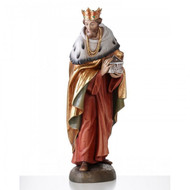 1950/10 - King Melchior.  Figurines are made of an indestructible white Carrara Marble, Fiberglass and Resine Polyester and are Hand Painted in Traditional Colors
Available in 18”, 24”, 30”, 36” and 48”
Animals in Proportion  
Please Contact us at 1-800-523-7604 for Pricing and More Information