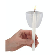 These  opague color re-usable plastic wind protectors are perfect for outdoor church services, candlelight vigils, ceremonies, or at any outdoor event where candles will be hand-held. The cup also catches drips to keep hot wax off of hands. Fits up to a standard 1/2" taper candle. These cups are sold individually with a volume price break for those ordering over 100 units or more! 