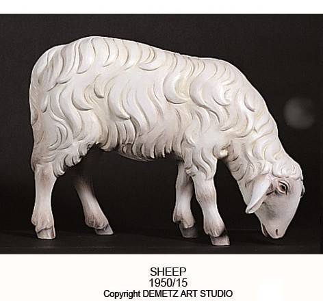  1950/15 Grazing Sheep - Figurines are made of an indestructible white Carrara Marble, Fiberglass and Resine Polyester and are Hand Painted in Traditional Colors
Available in 18”, 24”, 30”, 36” and 48”
Animals in Proportion  
Please Contact us at 1-800-523-7604 for Pricing and More Information