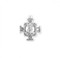 St. Michael Sterling Silver Maltese Cross Pendant. Dimensions: 0.9" x 0.8" (24mm x 21mm). Weight of medal: 3.1 Grams.  St Michael Maltese Cross Pendant  comes on an 18" genuine rhodium plated curb chain.  Presents in a deluxe velour gift box. Engraving available at an additional cost