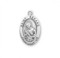 Sterling silver oval St. Gerard medal comes on a 24" genuine rhodium plated curb chain. Dimensions: 01.1" x 0.7" (27mm x 17mm). Weight of medal: 2.8 Grams. Medal comes in a deluxe velour gift box. Engraving option available. Made in the USA
