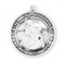 Sterling Silver Saint Christopher medal.  Sterling Silver St. Christopher medal is supplied with a 24" genuine rhodium plated endless curb chain. St Christopher Medal comes  in a deluxe gift box.  Dimensions: 1.0" x 0.9" (26mm x 23mm). Weight of medal: 4.7 Grams. Made in the USA! 
