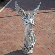 39"H Praying Garden Angel Statue. Praying Garden Angel statue is made of a resin/stone mix.  Weight: Approx. 17lb
A beautifull addition to your garden!
