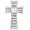 Love Never Fails Wall Cross is made of a resin stone mix. The Love Never Fails Wall Cross measurements are  7"H x 4.5"W x 0.5"D.  The words on the cross are from Corinthians; Love is Patient and Kind,  Love is not jealous.....Makes a wonderful wedding gift!