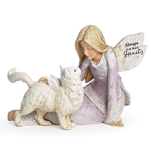 Angel Figurine - with Dog - Forever in our hearts – The Remembrance Center