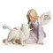 Forever in Our Hearts Angel and Cat Figure.  Angel and Cat Heavenly Blessings figurine is 4.25"H.  Angel is holding a cat with wings. Forever in Our Hearts is written across the angel's lap.  Made of a resin/stone mix