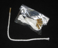 Lux Mundi Candle Wick Replacements with brass tips, 7 per bag.
