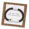 Brown Leather Magnetic ID Bracelet. Bracelet has a cut out cross and can be engraved. 10 letters maximum. 