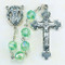 August - Peridot
These 8mm aurora borealis faceted acrylic beads are available in each birthstone month color. Rosaries are 20" long. Rosaries have a silver oxidised Madonna centerpiece and Crucifix.  Perfect gift for any occasion.