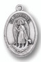 Saint Raphael Silver Oxidized Medal