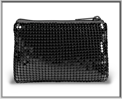 3" x 4" Black Micro Metallic Mesh Rosary Case. Black Mesh rosary case has a zipper close and a with an anti tarnish lining. Rosary not included! 