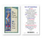 Clear, laminated Italian holy card. Laminated Holy Card Features World Famous Fratelli-Bonella Artwork.  Measures 2.5'' x 4.5''