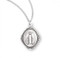Child's Miraculous Medal Oval shaped double sided medal. Oval Miraculous Medal comes on a 13" genuine rhodium-plated, stainless steel chain.  Dimensions: 0.6" x 0.4" (15mm x 11mm) Weight of medal: 0.9 Grams.   Gift box included.  Made in the USA.


 