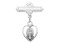 Sterling Silver Pierced Heart Miraculous Medal Baby Bar Pin. Miraculous Medal in Heart  Baby Bar Pin is made of .925 Sterling Silver.  Engraving on bar available. Comes in a deluxe velour gift box. Made in USA.