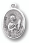 Saint Lucy Silver Oxidized Medal. Patron of Eyesight, the Blind