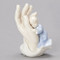 Porcelain Statue of a Boy in the "Palm of His Hand". Perfect Gift for a Baptism! Dimensions: 4.38"H 3"W 2.25"D