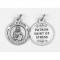 Saint Dymphna - Patron Saint of Stress & Anxiety.  Silver Ox Medal. Made in Italy