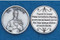 Saint Gerard Pocket Token. Silver Ox Medal with prayer to St. Gerard on back of token. Made in Italy
