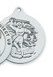 St. Michael on reverse side of medal