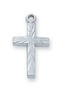 Sterling Silver or Gold over Sterling Silver Etched Cross Baby Bar Pin.  Gift Box included. Engraving Option Available. Made in the USA