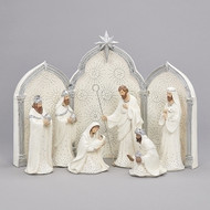 An image of the unique Silver Dot Nativity set from St. Jude Shop!