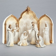 An image of the Gold Dot Nativity set from St. Jude Shop.