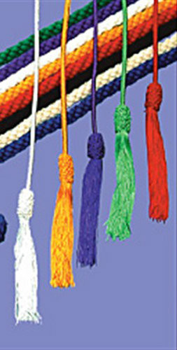  #40 Rayon: Cinctures are made of rayon and are 158" long. Tassel ends. Please specify color: white, red, green, purple, and gold.

 