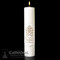 In celebration of the lives and papacy of our recent and current Popes-Francis, Benedict XVI amd John Paul II. These candles feature a three dimensional Sculptwax rendering of the Papal Coat of Arms in brilliant white wax and highlighted in gold. These candles are suitable ans appropriate for extended use in attended celebration and services.