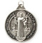 1" Silver Oxidised St Benedict Jubilee Medal