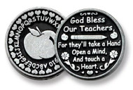 1"D Pocket Tokens are made of genuine pewter with a design on both the front and back. 